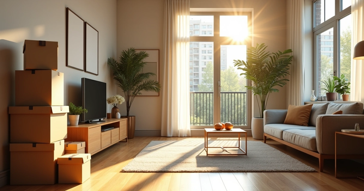 Apartamento organizado após mudança.