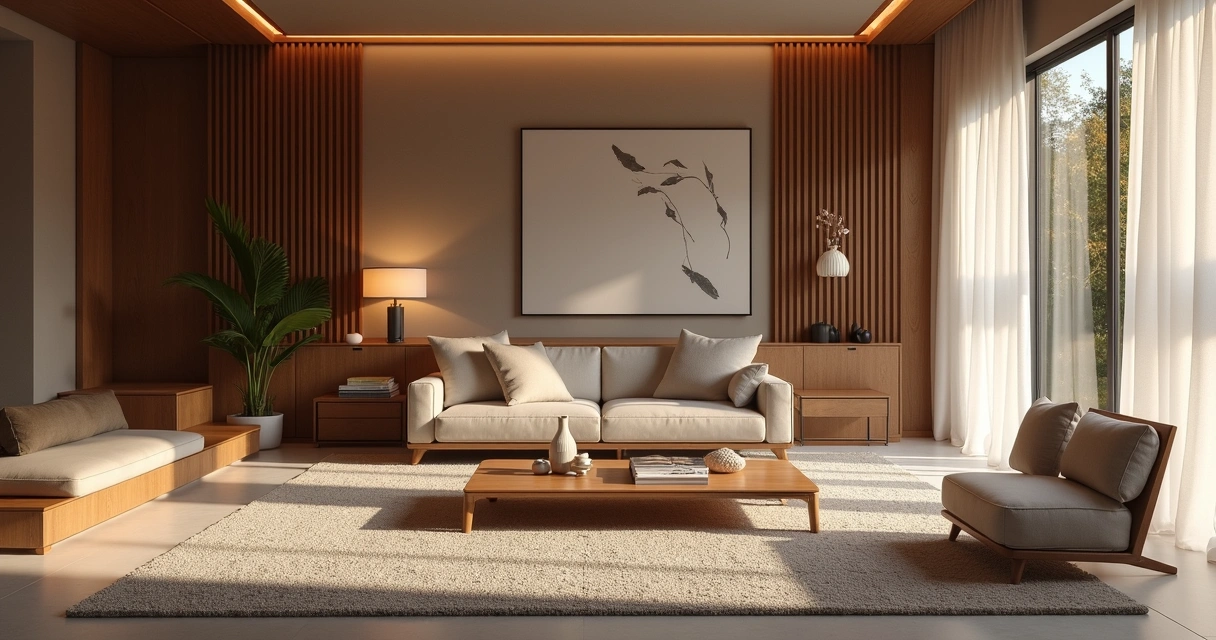 Materiais de embalagem organizados para mudança em superfície de madeira clara